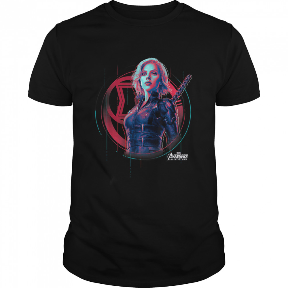 Marvel Infinity War Black Widow Icon Tech Graphic T-Shirt