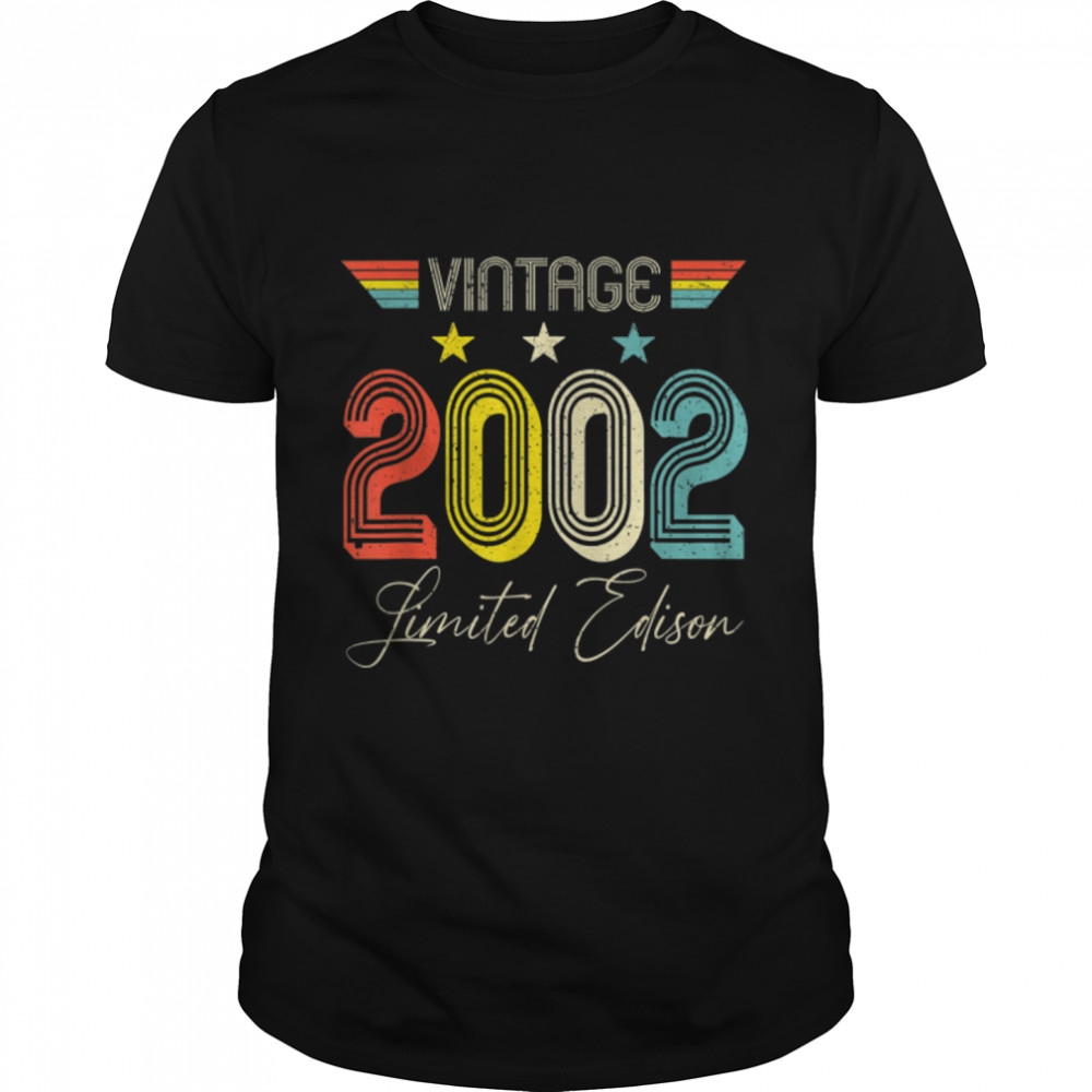 20 Years Old Vintage 2002 20th Birthday Gift Limited Edition T- B0B1BTK9XW Classic Men's T-shirt