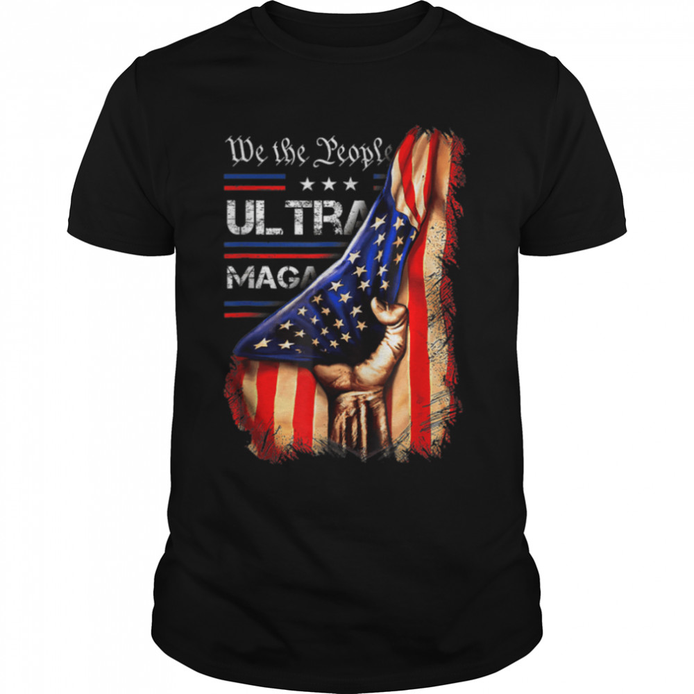 American Flag We The People Ultra Maga Pro Trump Anti Biden T-Shirt B0B1Bs3Npx