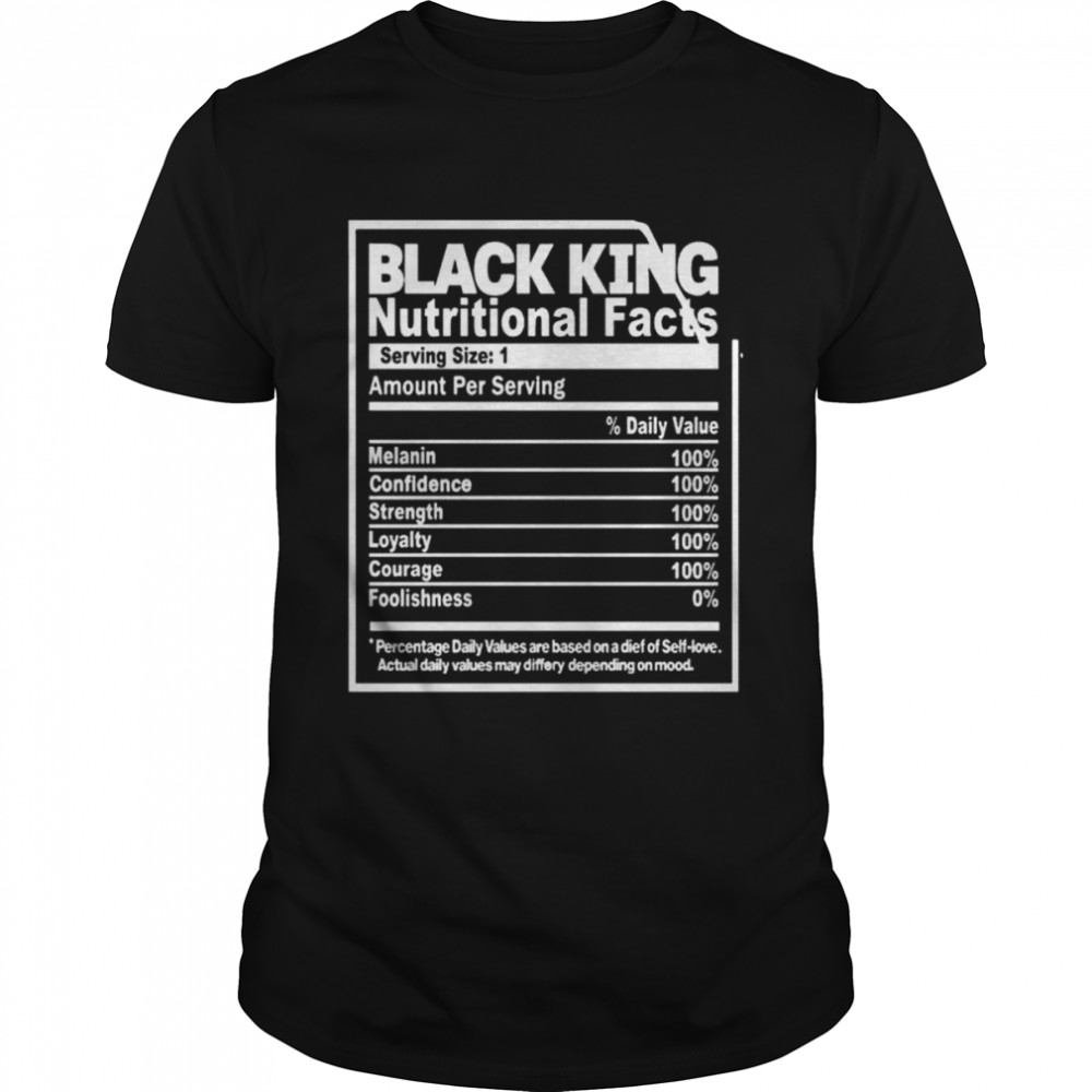 Black king nutritional facts shirt Classic Men's T-shirt