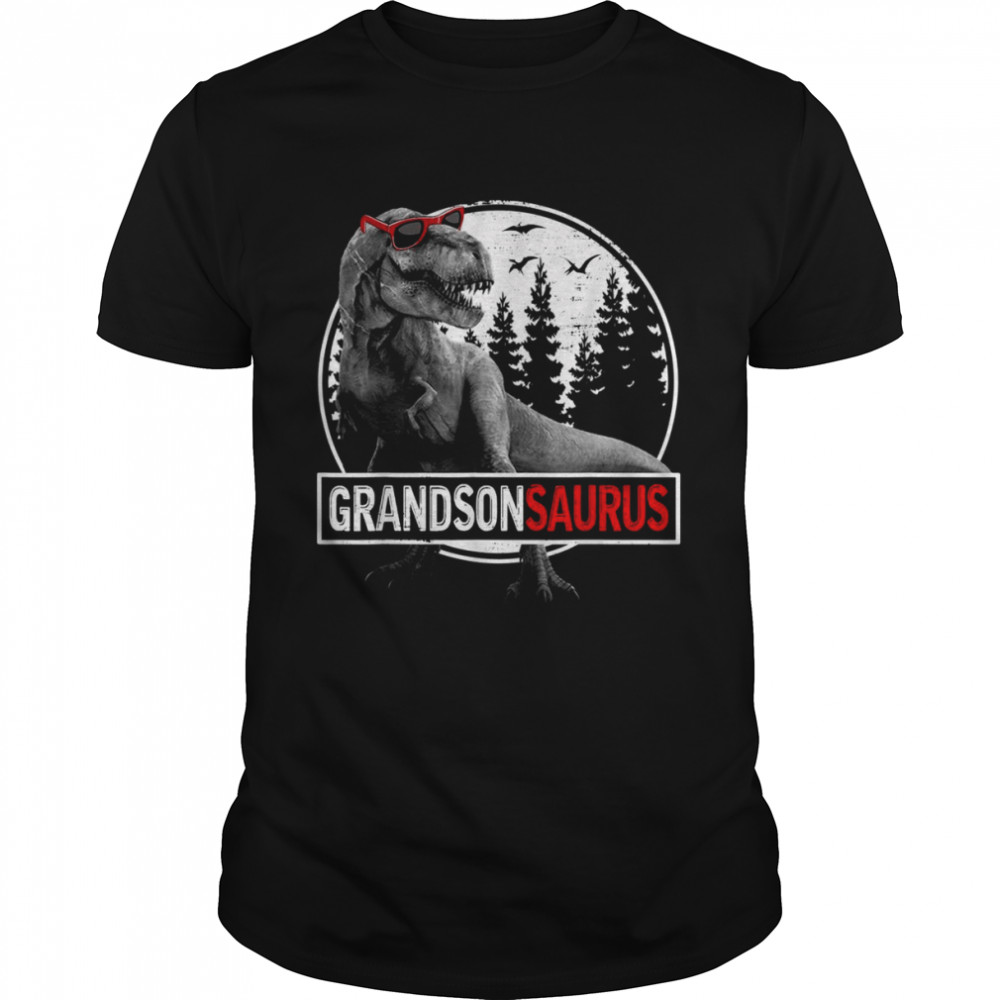 Grandsonsaurus Dinosaur Grandson Saurus Family Matching  Classic Men's T-shirt
