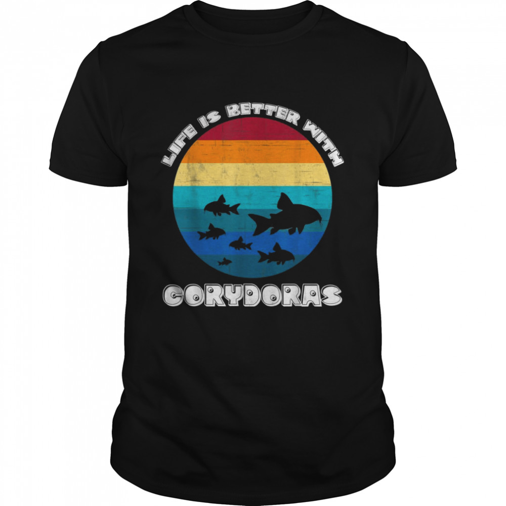 Life is Better with Corydoras, Cory Cat Dad, Aquarium Fish  Classic Men's T-shirt