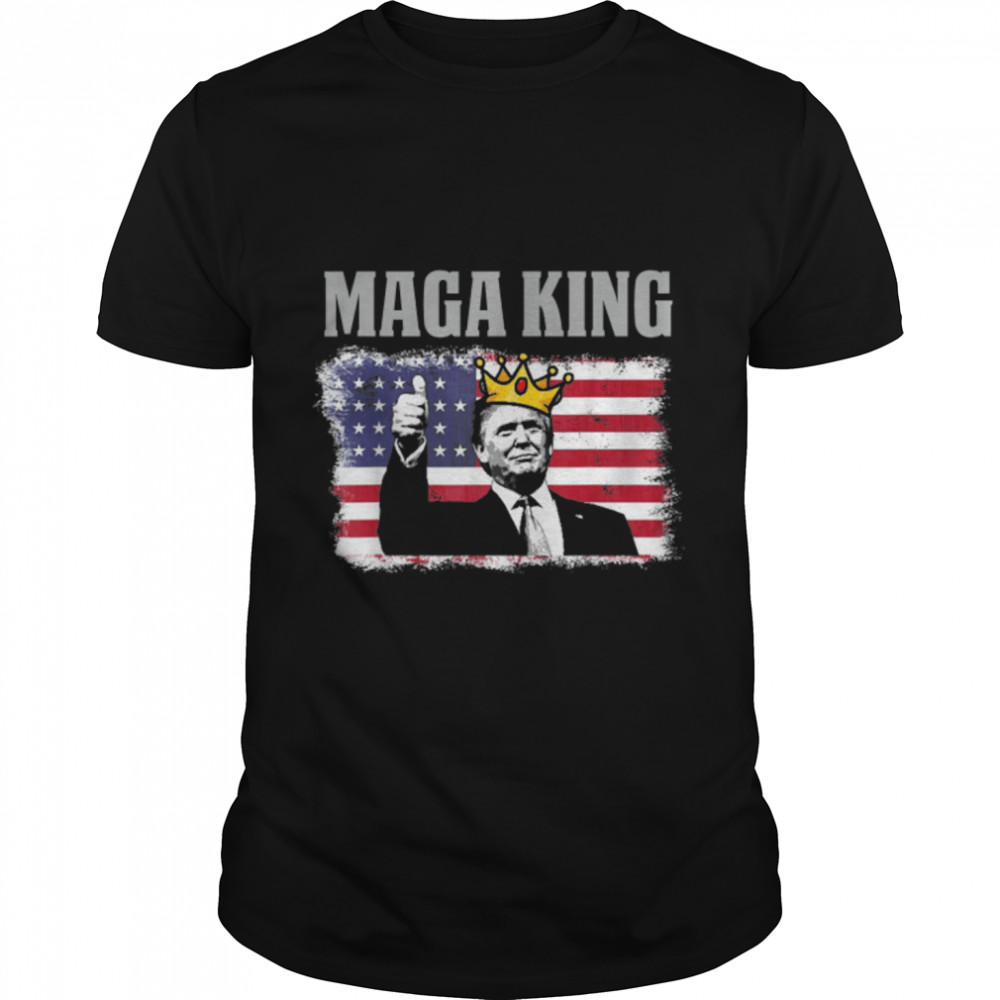 Maga King Shirt Funny Anti Biden Us Flag Pro Trump Trendy T-Shirt B0B1Bvbw81