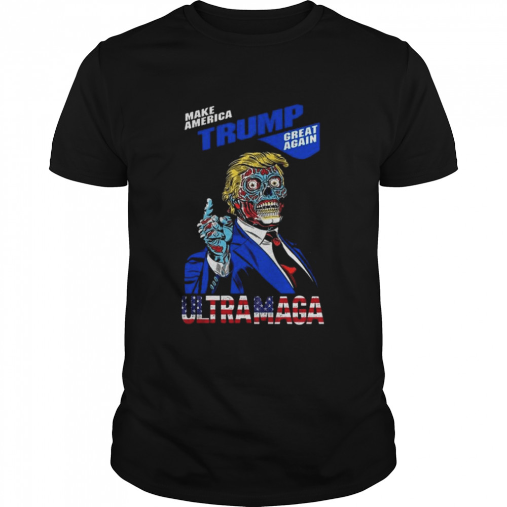 Make america Trump great again ultra maga flag shirt Classic Men's T-shirt