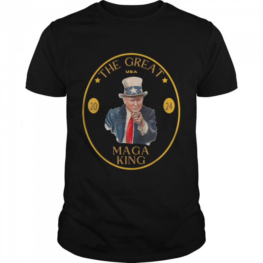 The Great Maga King Funny Trump 2024 Ultra Maga King T- B0B1BS53S5 Classic Men's T-shirt