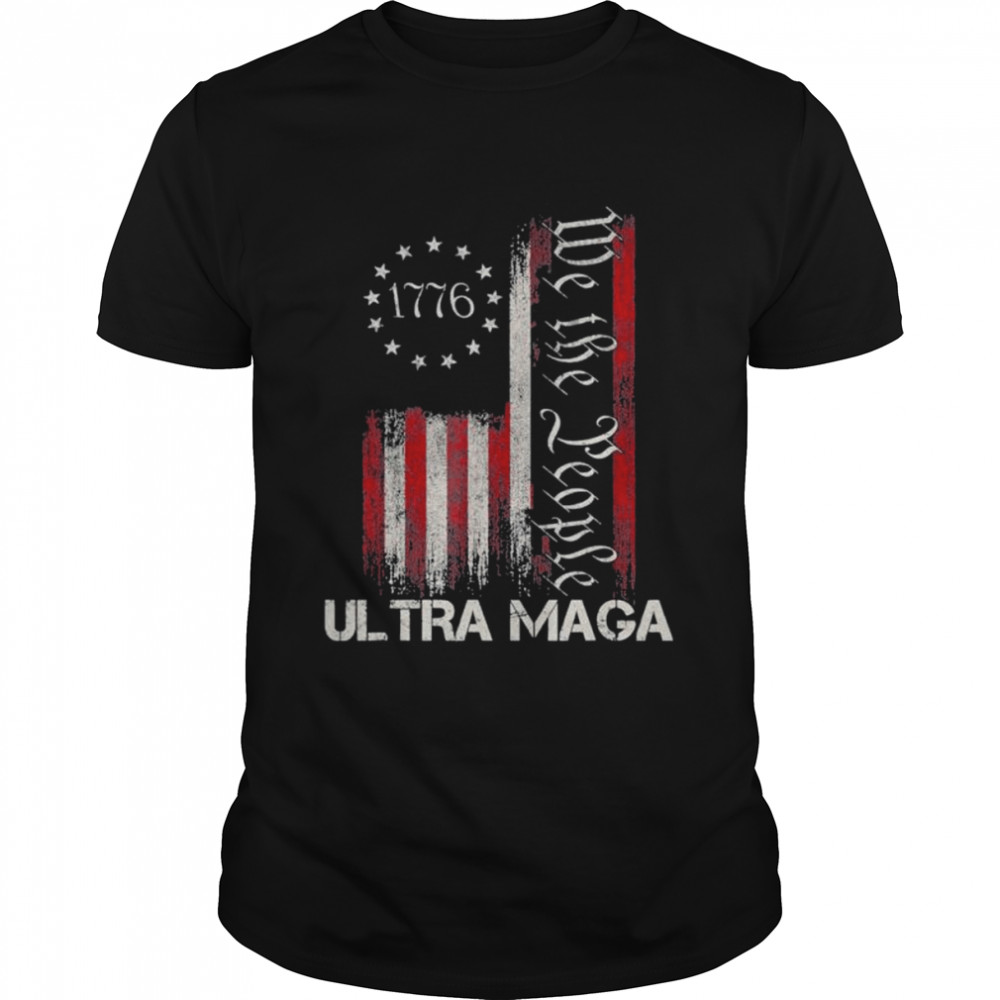 Ultra maga vintage American flag ultramaga us flag shirt Classic Men's T-shirt
