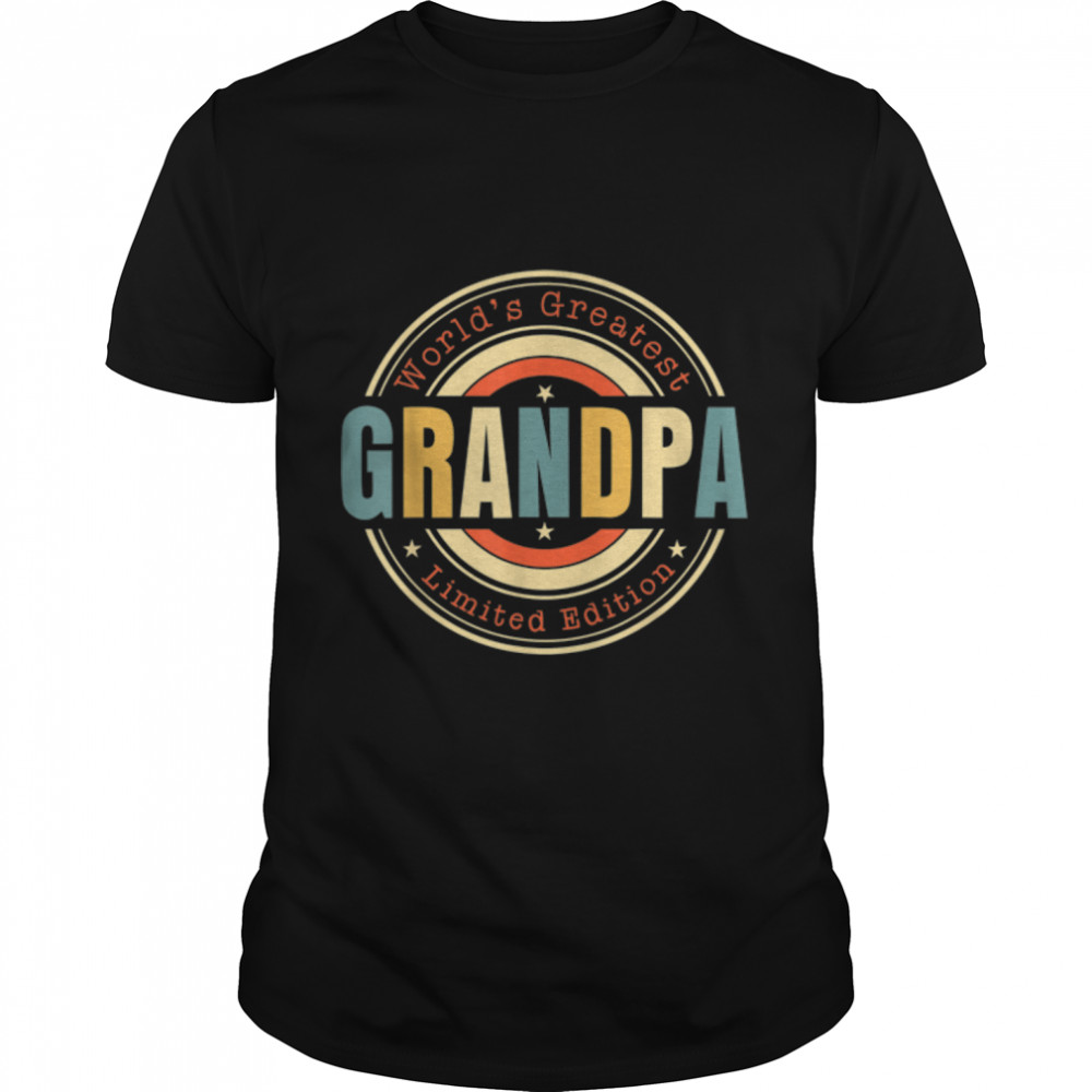 World's Greatest Grandpa Limited Edition Father's Day T- B0B1BQGHRZ Classic Men's T-shirt