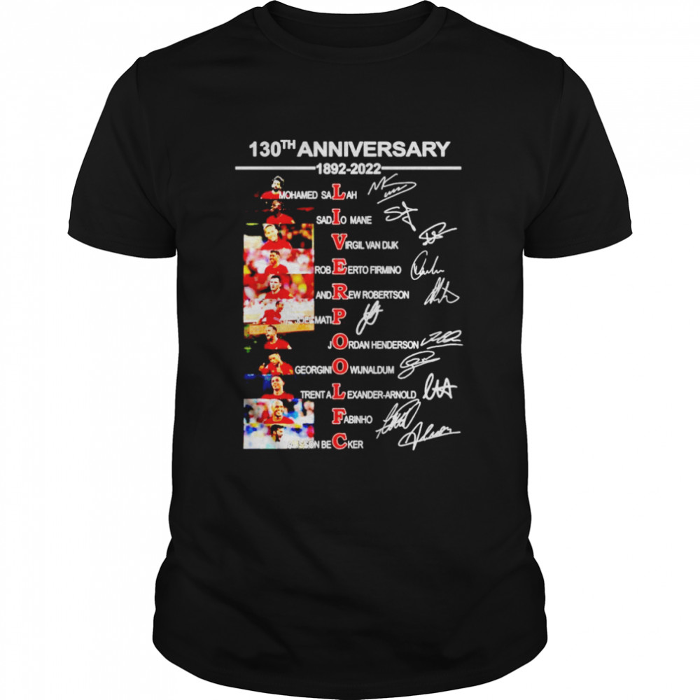 130Th Anniversary 1892-2022 Liverpool F.c. Signatures Shirt