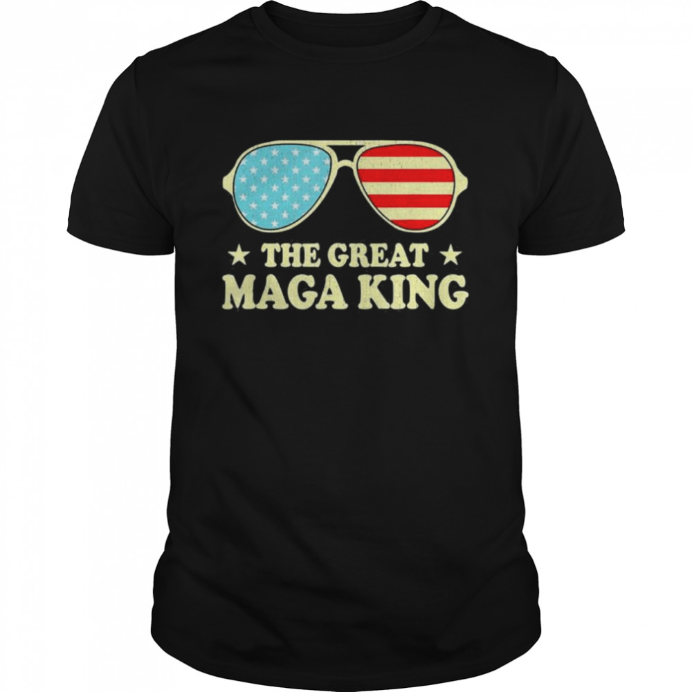 Anti Biden The Great Maga King Proud Ultra Maga Sunglasses Shirt