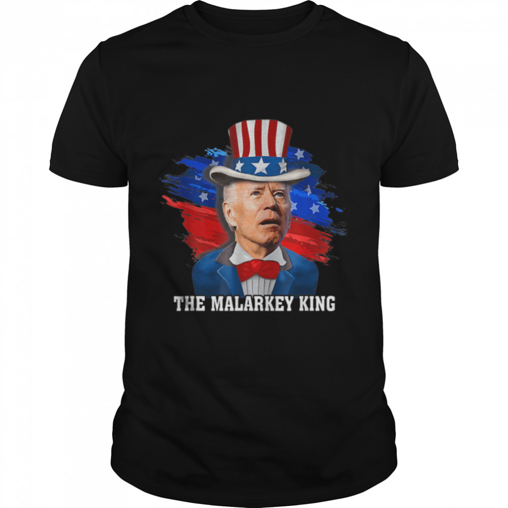 Anti Joe Biden The Malarkey King Pro Trump Ultra Maga King T-Shirt B0B1Hh3Hpj