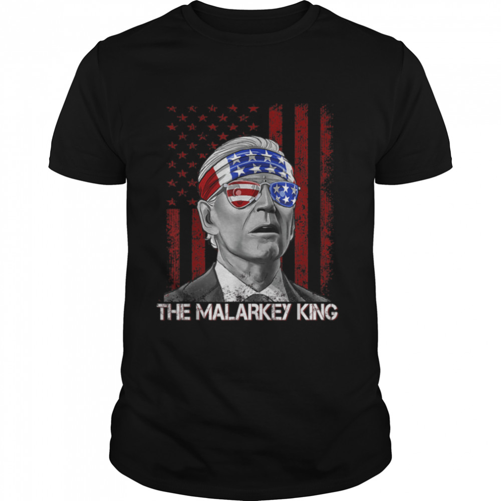 Anti Joe Biden The Malarkey King Pro Trump Ultra Maga King T-Shirt B0B1HPBZ9Y