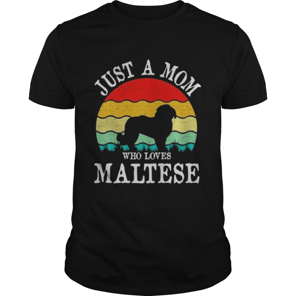 Just A Mom Who Loves Maltese Dog Lover Mom Gift T-Shirt