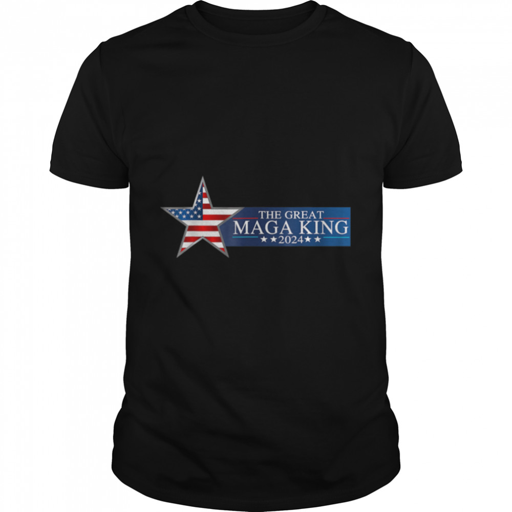 Mega King Usa Flag Proud Ultra Maga Trump 2024 T-Shirt B0B1H8Ww7Y