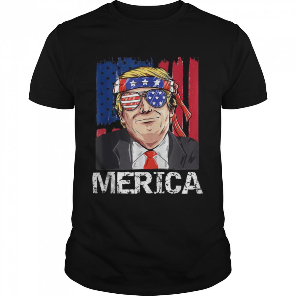 Men Womens 'Merica Donald Trump T-Shirt B0B1Gpxhgm