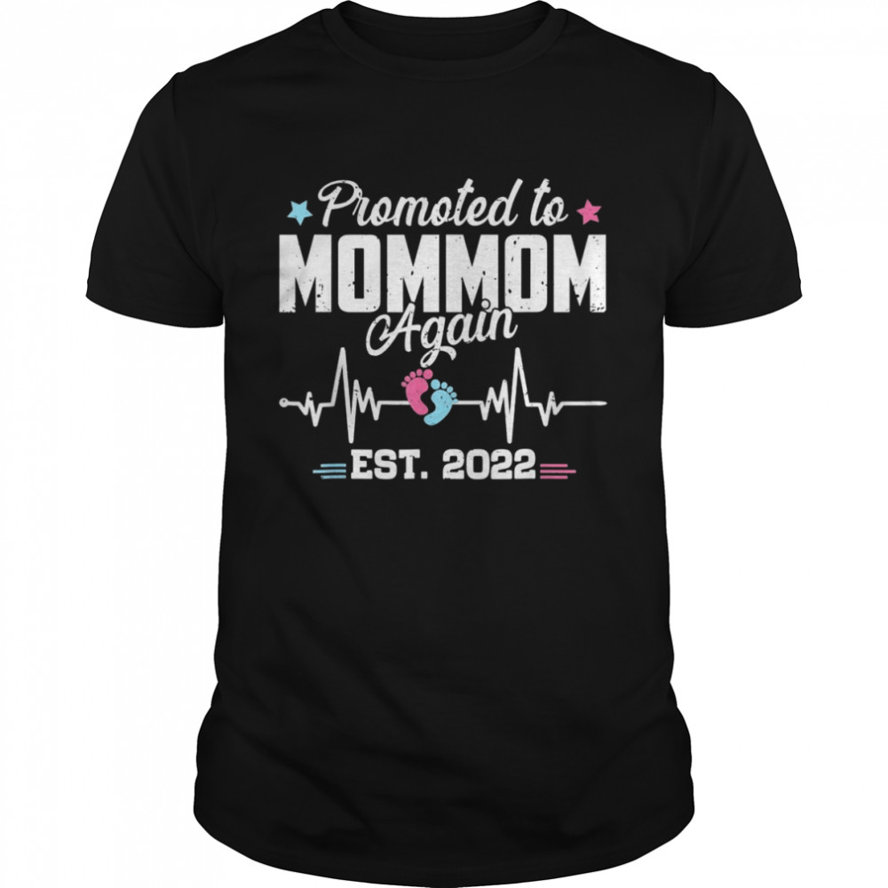 Promoted To Mommom Again Est 2022 Pregnancy Announcement Shirt