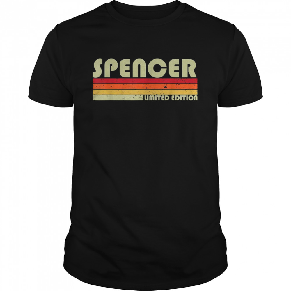 Spencer Surname Retro Vintage 80S 90S Birthday Reunion Shirt