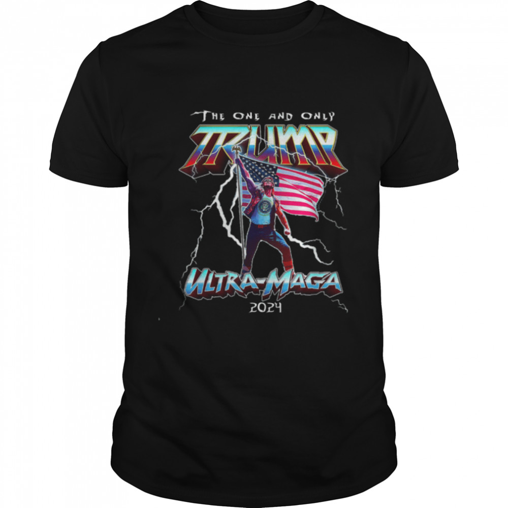 The One And Only Trump Ultra Maga Thunder Pattern T-Shirt B0B1Hj3Pjc