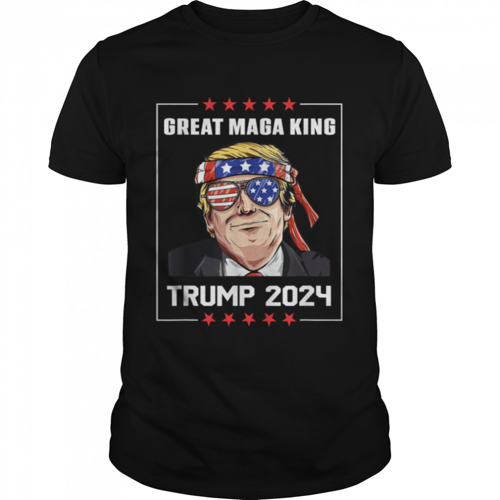 Trump 2024 The Great Maga King Support Funny T-Shirt B0B1Hdnz26