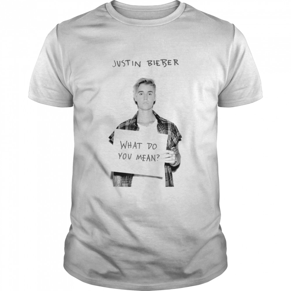 Justin Bieber Official What Do You Mean Single Cover B&W T-Shirt