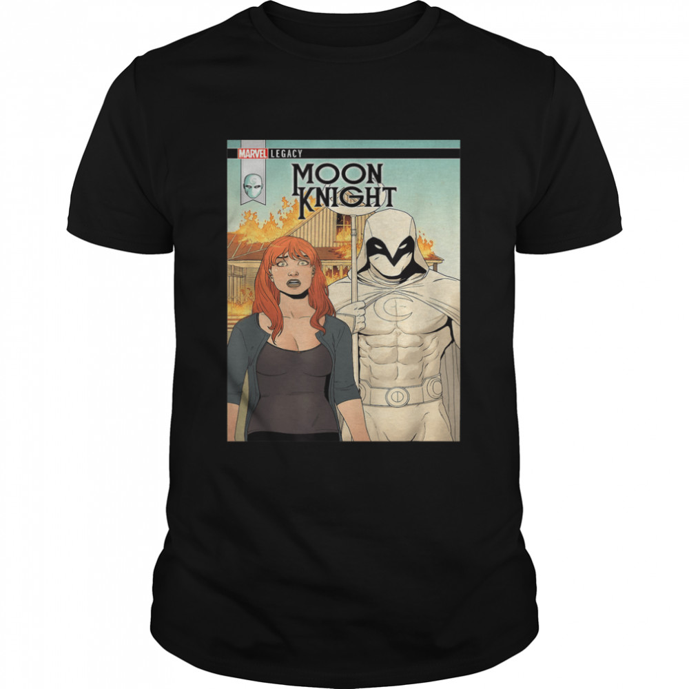 Moon Knight House Fire Portrait Pose Comic T-Shirt