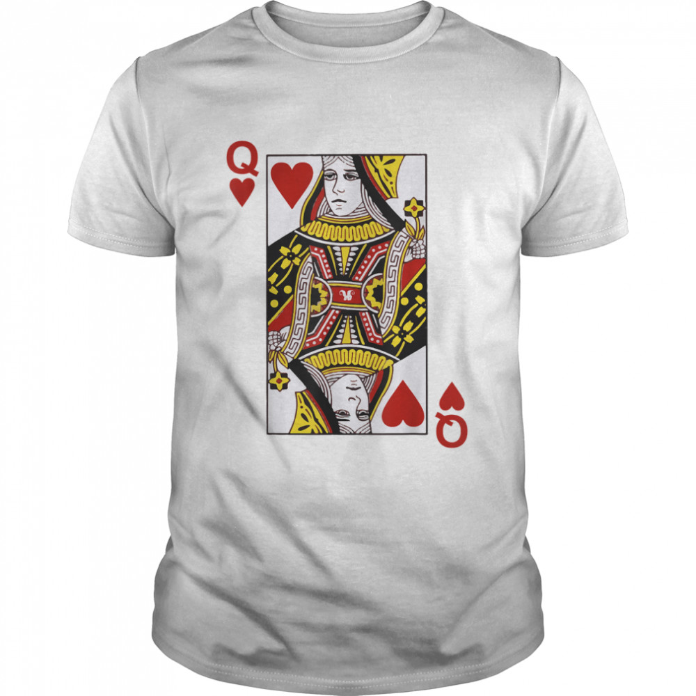 Queen of hearts Blackjack Cards Poker 21 Q Couple Matching T- Classic Men's T-shirt