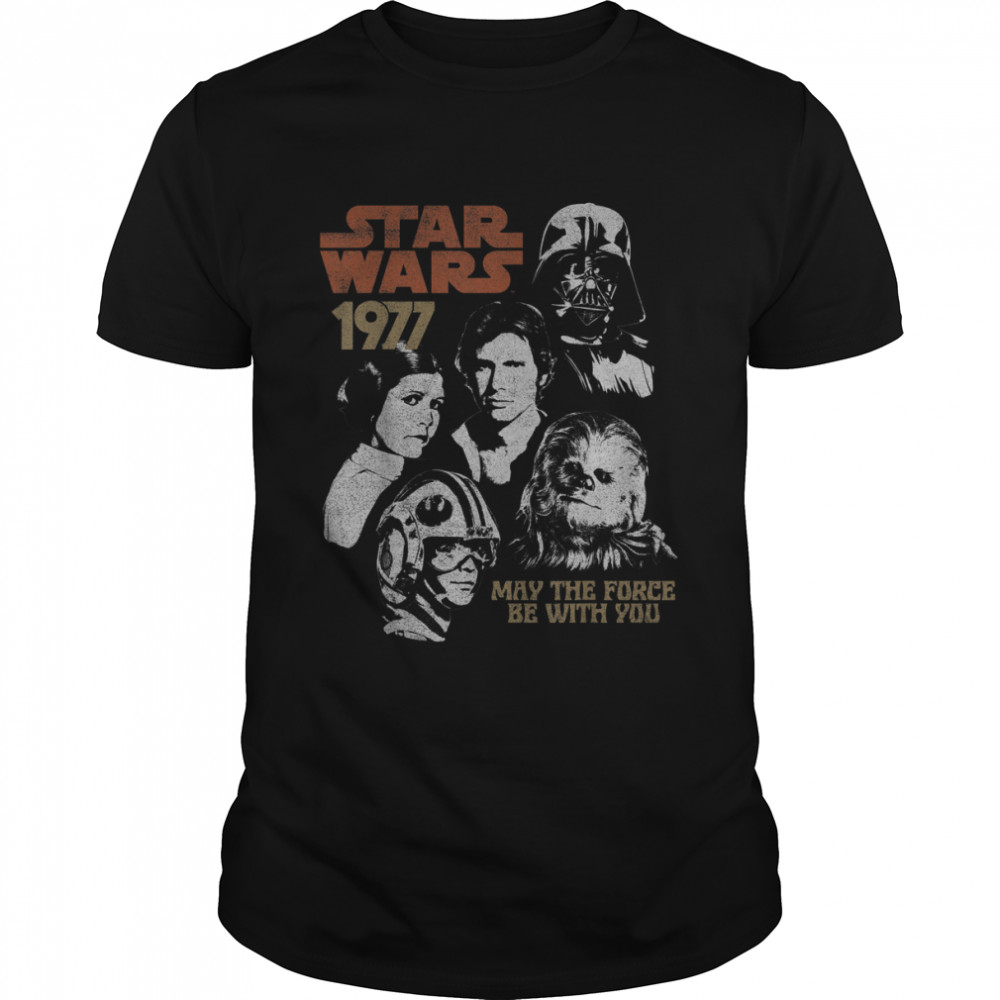 Star Wars 1977 Vintage Portrait Collage T-Shirt