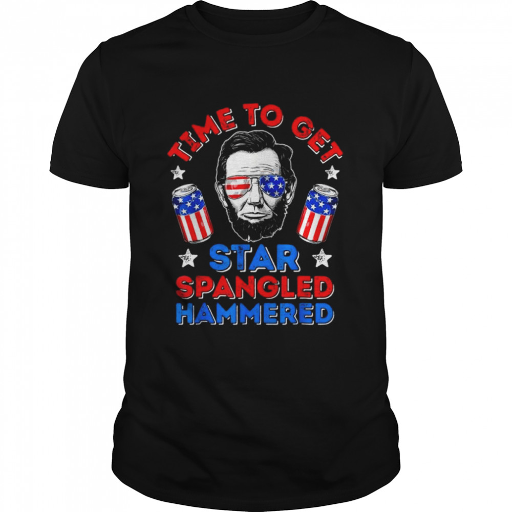 Time To Get Star Spangled Hammered 4th of July Tee Shirt