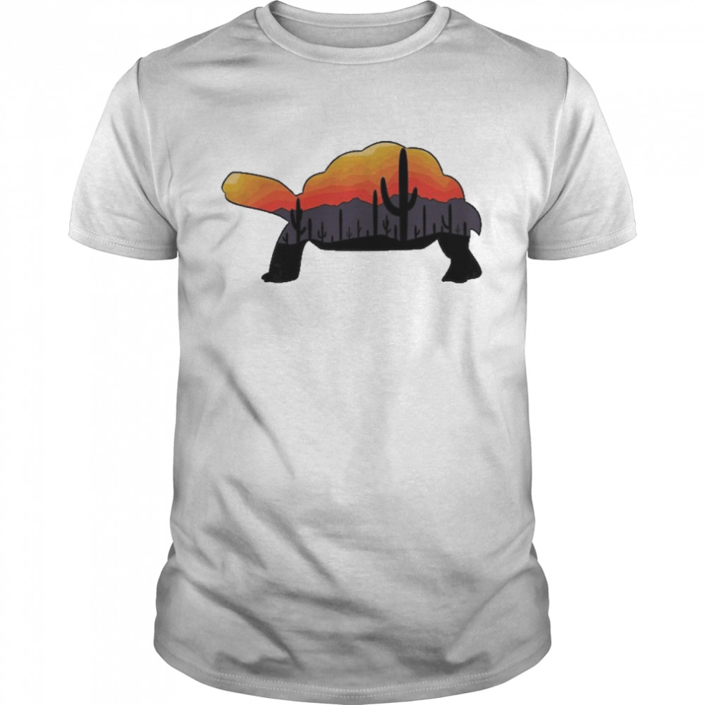 Tortoise Landscape Premium Turtle Lovers  Classic Men's T-shirt