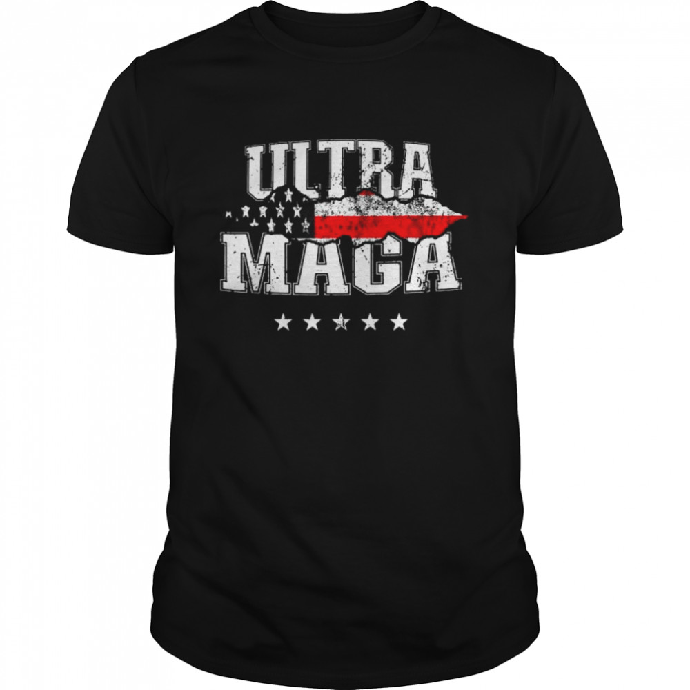 Ultra Maga Anti Biden Us Flag Pro Trump We The People Shirt