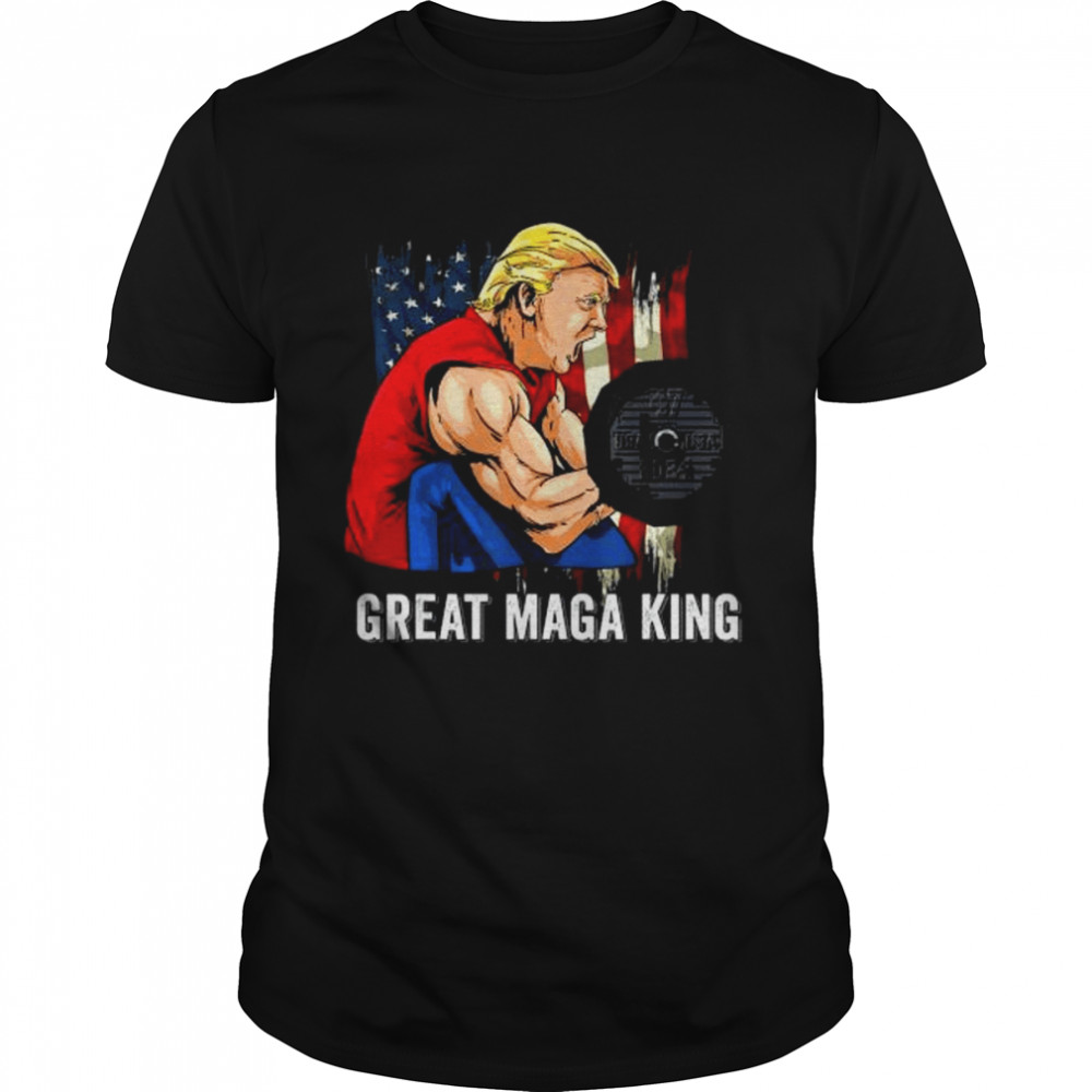 Vintage old the great maga king ultra maga patriotic flag us shirt Classic Men's T-shirt