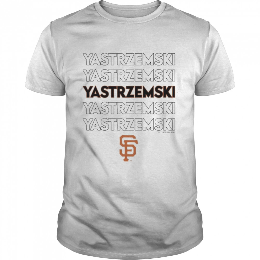 Benlikesgiants San Francisco Giants Mike Yastrzemski Stacked Tinyturnip Store T-Shirt