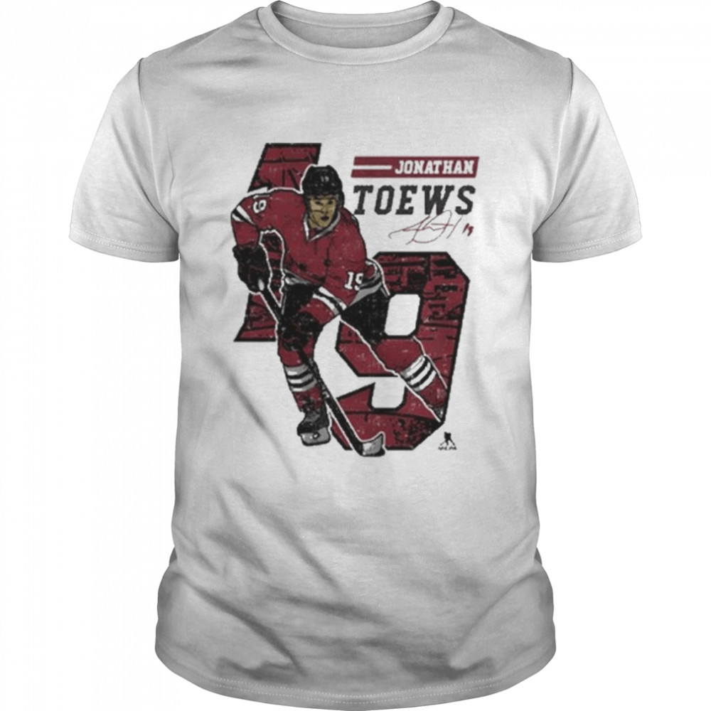 Jonathan Toews Offset Chicago Blackhawks T- Classic Men's T-shirt