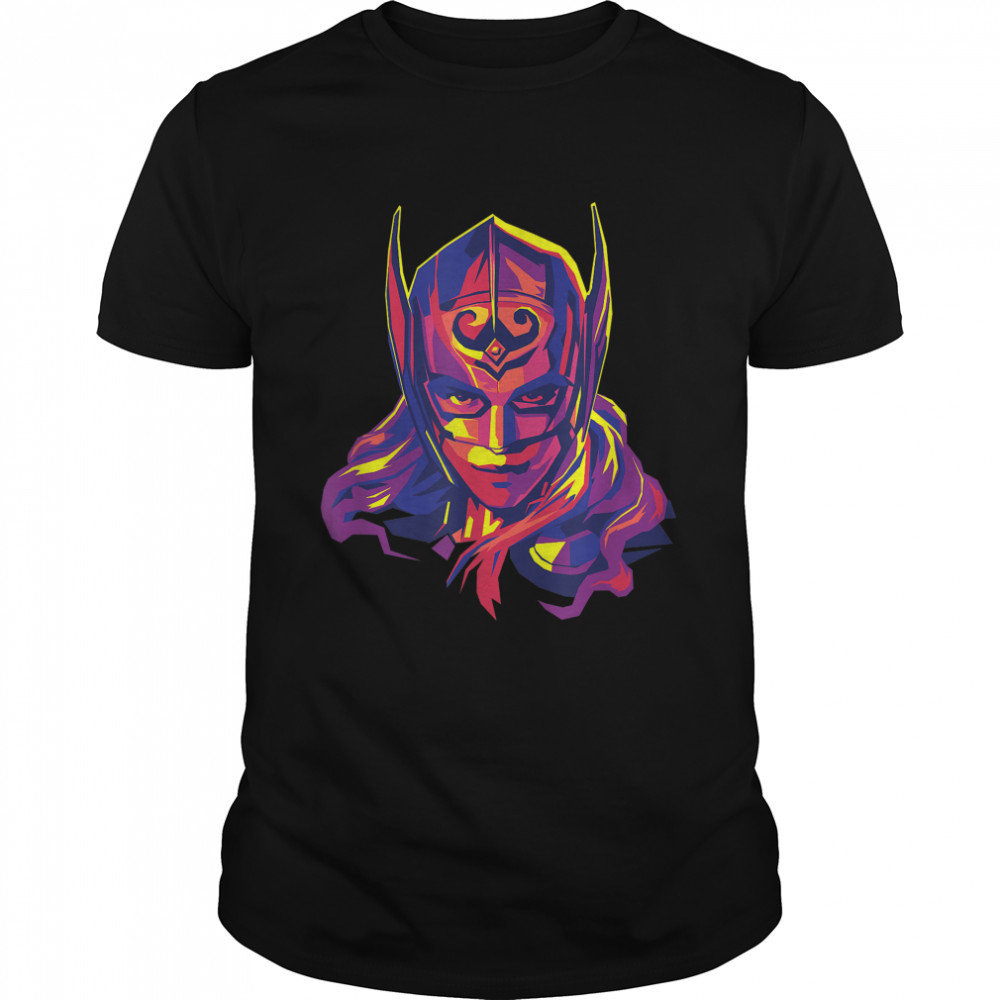Love And Thunder Jane Foster Big Face Color Pop T-Shirt