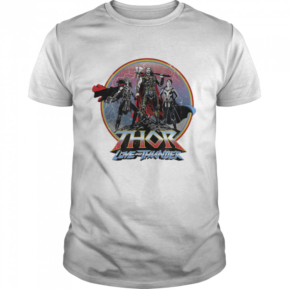 Love And Thunder Mighty Trio Poster T-Shirt