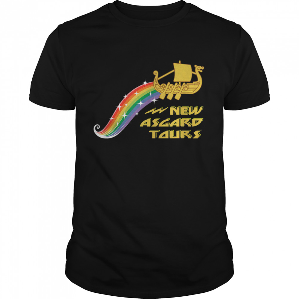 Love And Thunder New Asgard Viking Rainbow Ship T-Shirt