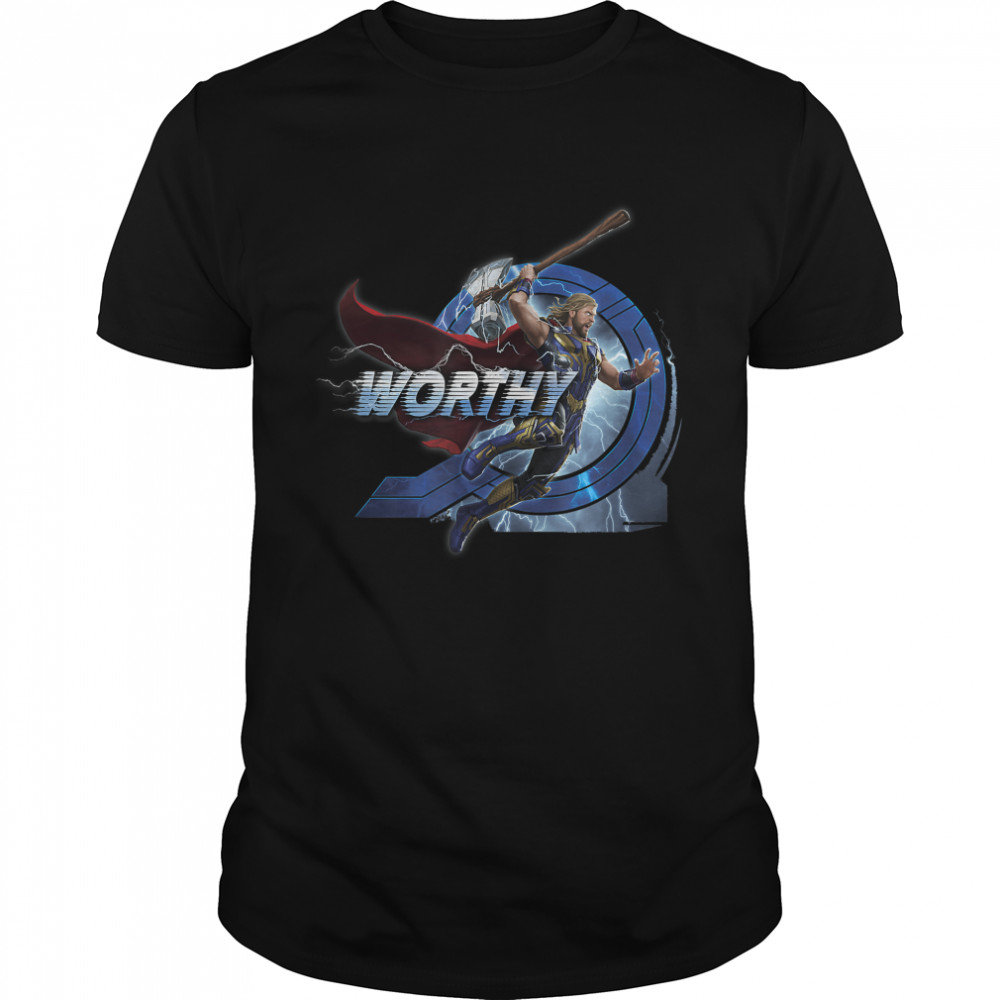Love And Thunder Thor Worthy Jump Poster T-Shirt