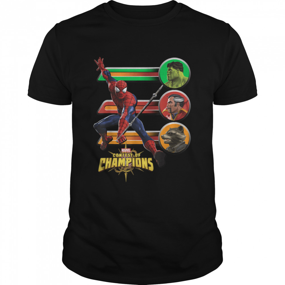 Marvel Contest of Champions Spider-Man Match Graphic T- Classic Men's T-shirt