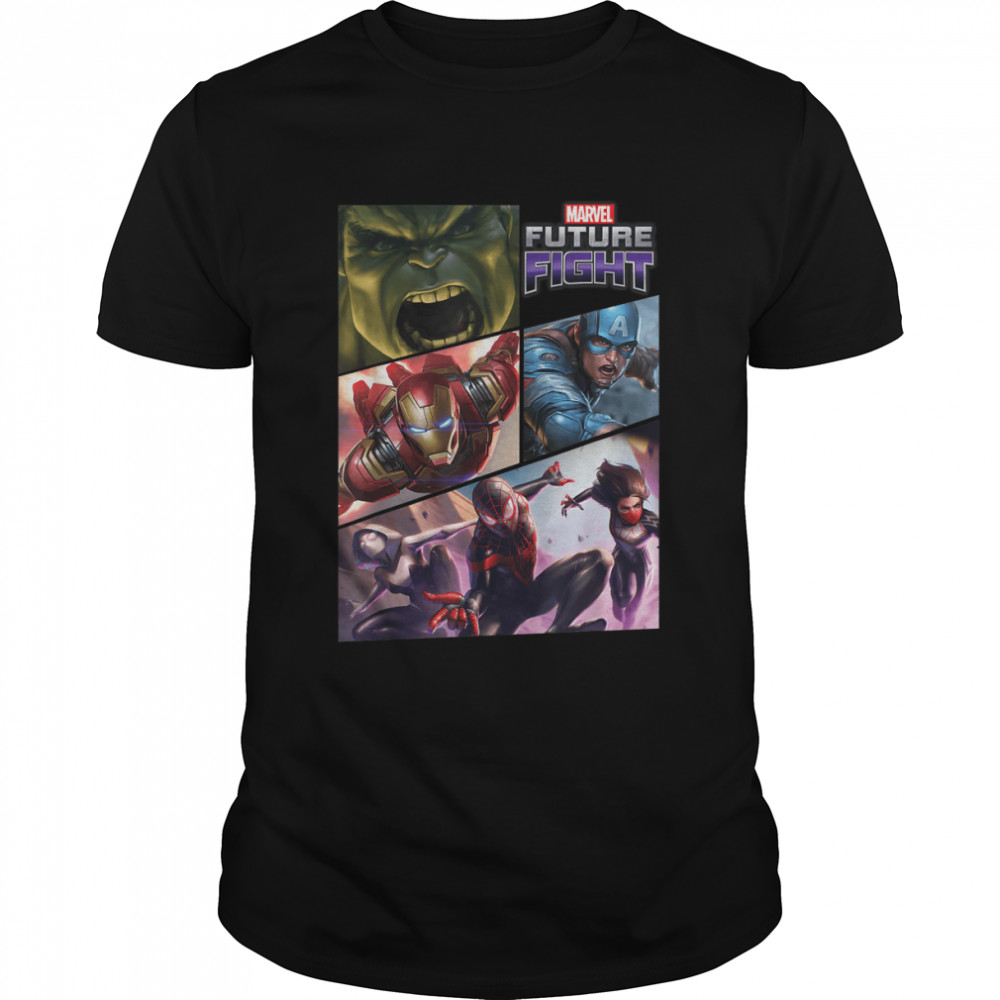 Marvel Future Fight Action Panels Graphic T- Classic Men's T-shirt