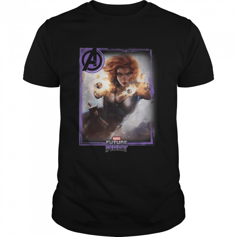 Marvel Future Fight Black Widow Portrait Graphic T-Shirt