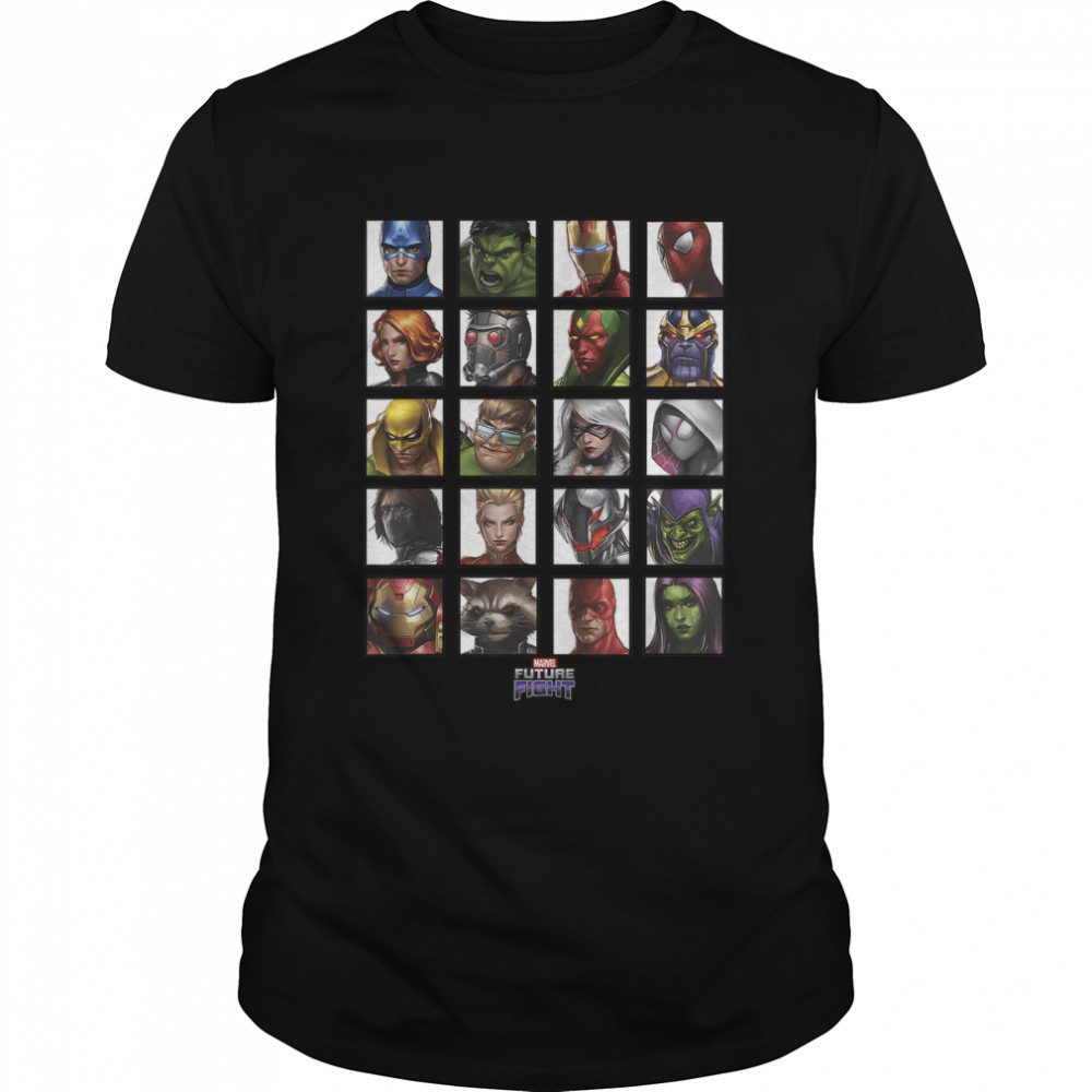 Marvel Future Fight Color Portrait Line-Up Graphic T-Shirt