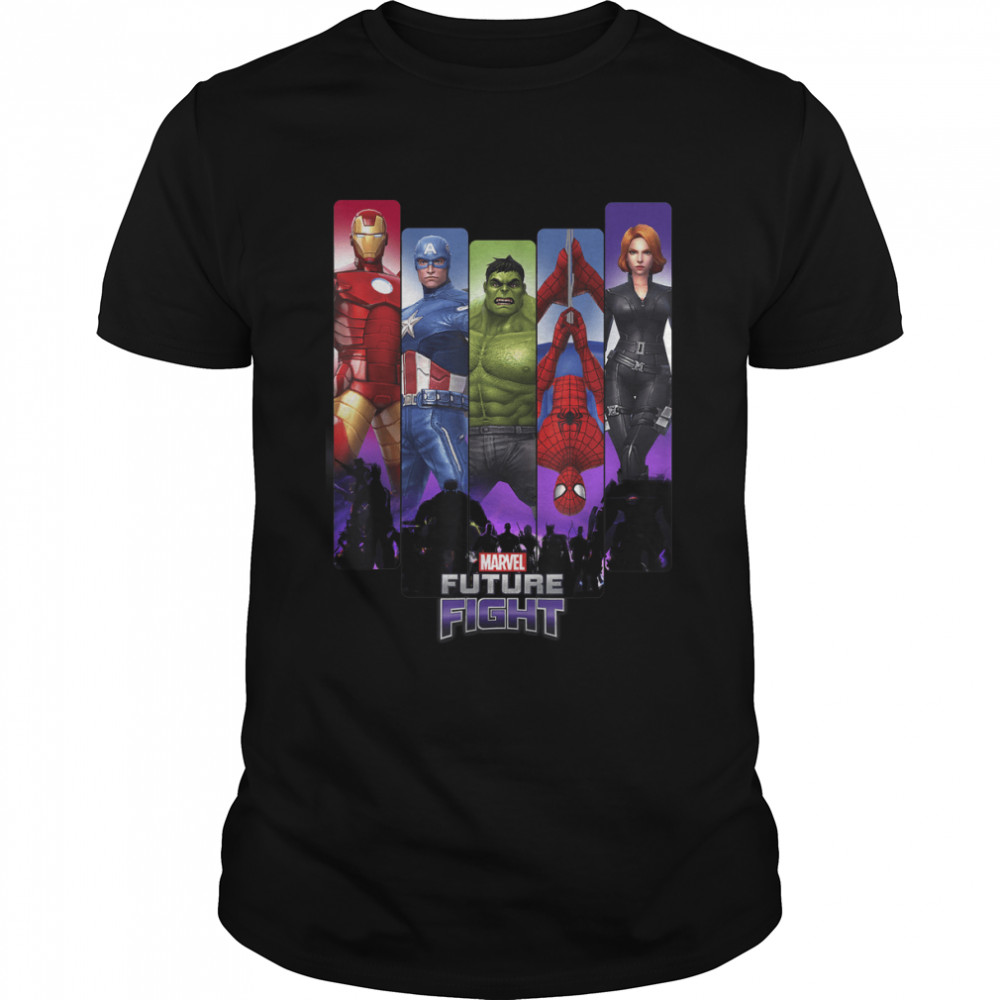 Marvel Future Fight Hero Pose Panels Graphic T-Shirt