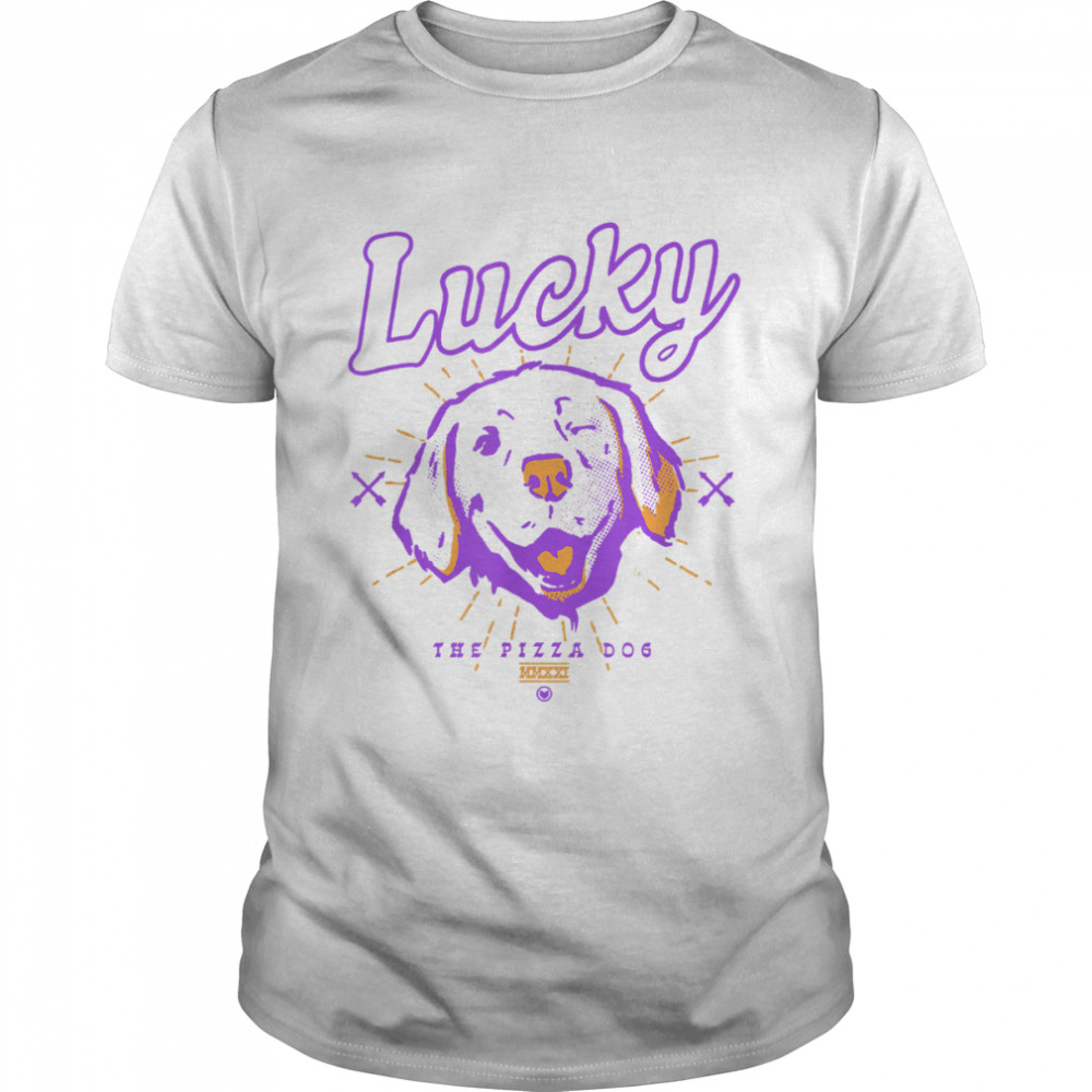 Marvel Hawkeye Disney Plus Lucky The Pizza Dog Line Art T-Shirt