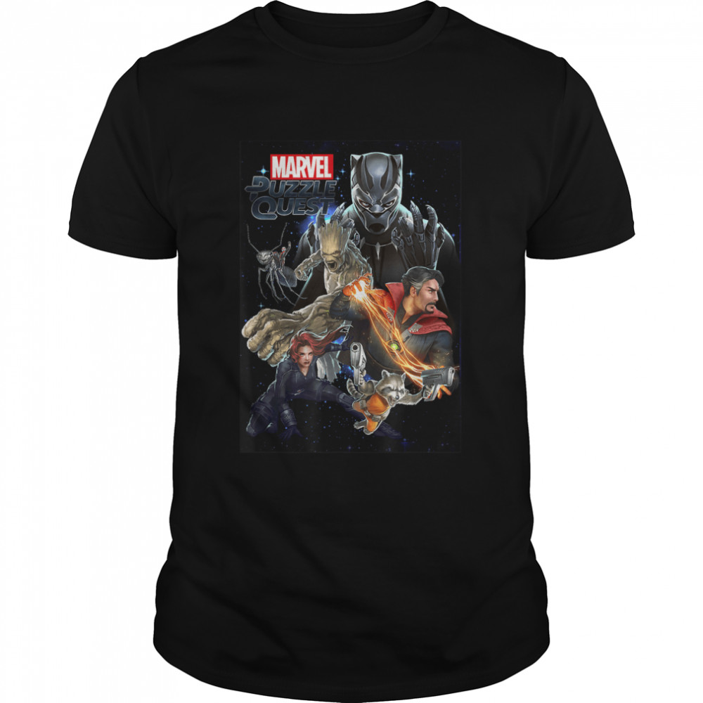 Marvel Puzzle Quest Galaxy Team Poster Graphic T-Shirt