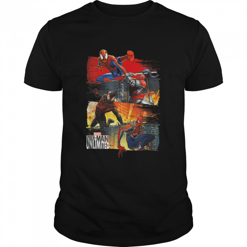 Marvel Spider-Man Unlimited Painted Cast Graphic T-Shirt