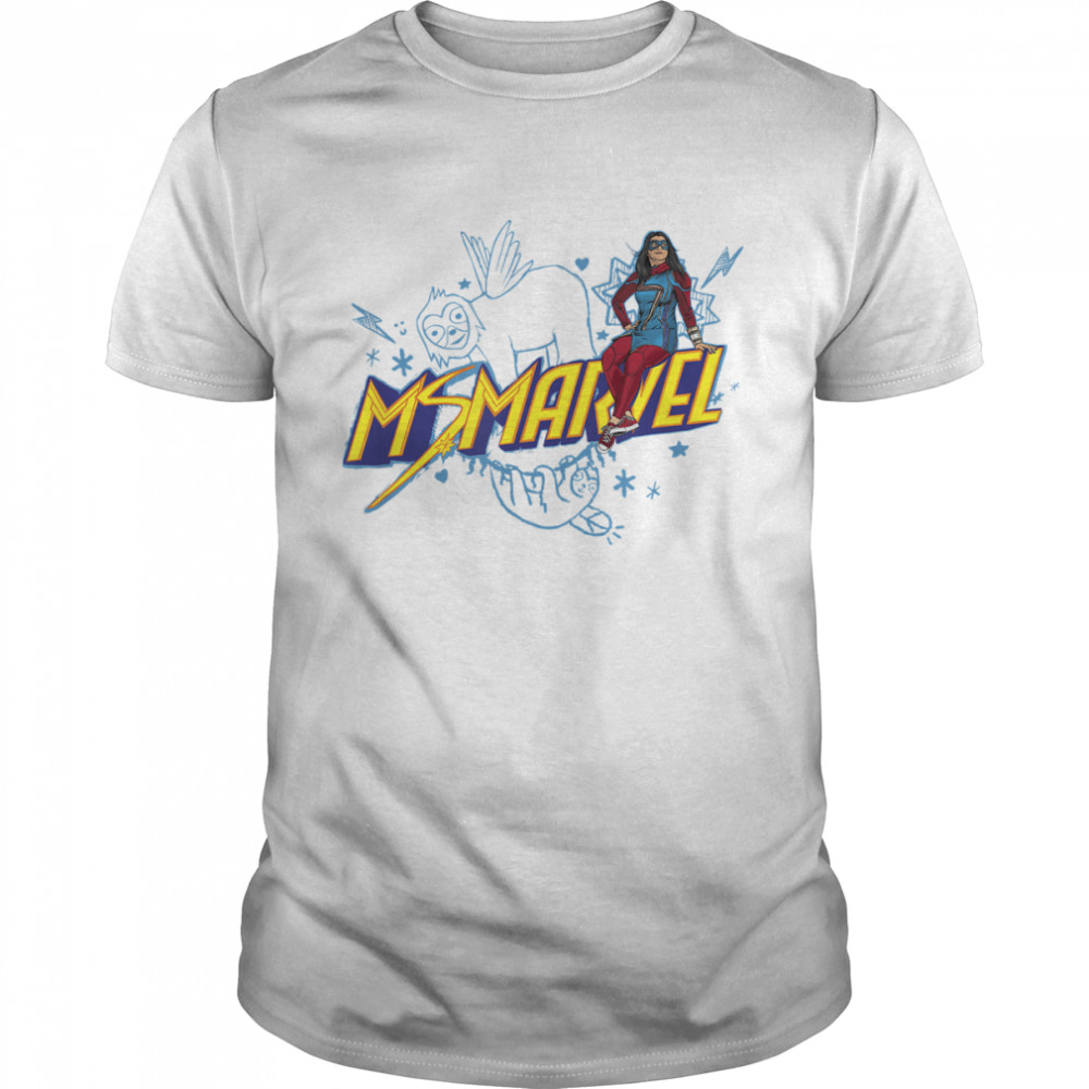 Ms. Marvel Hero Logo Doodles T-Shirt