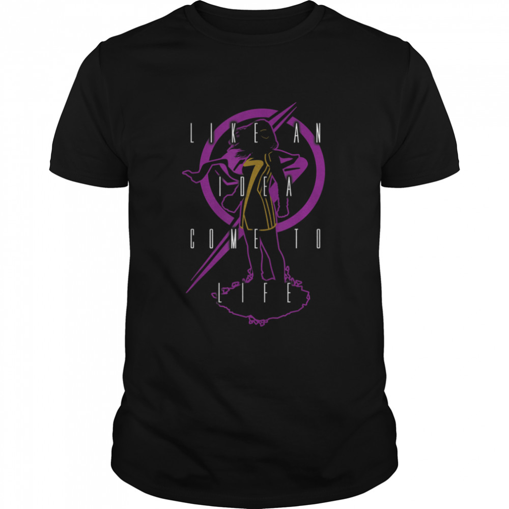 Ms. Marvel Like An Idea Come To Life Dark Silhouette T-Shirt