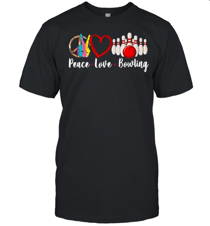 Peace Love Bowling Sublimation Shirt