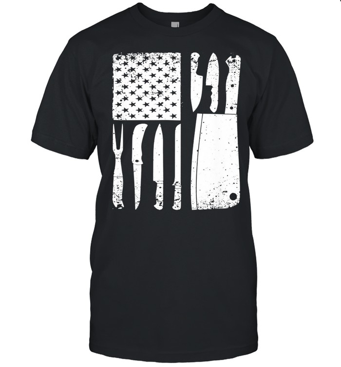 Chef Knife American Flag Design Patriotshirt Shirt
