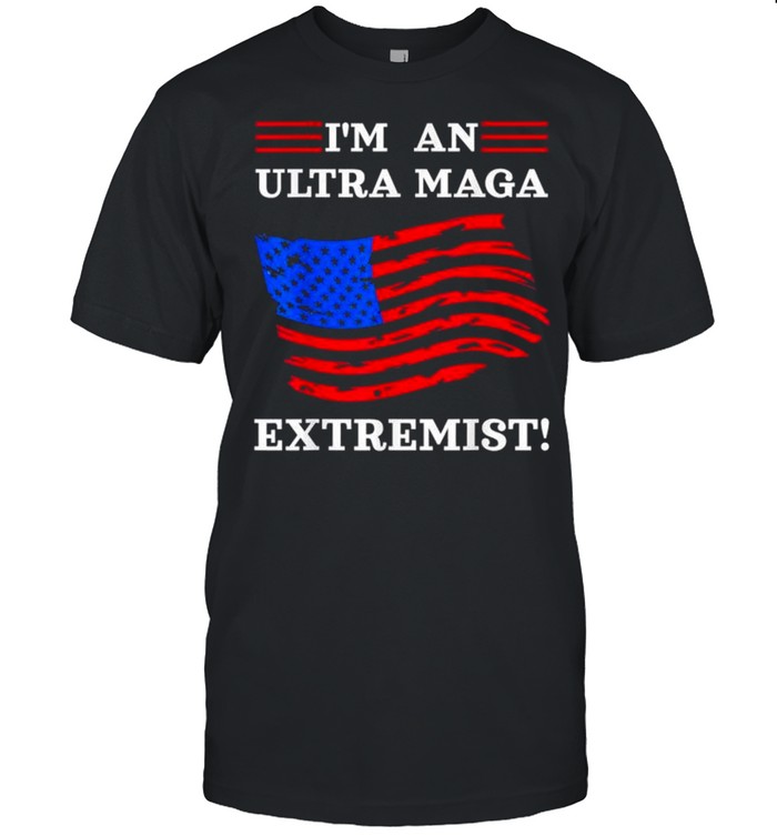 I’m An Ultra Maga Proud Pro Trump Anti Biden Vintage Us Flag Shirt