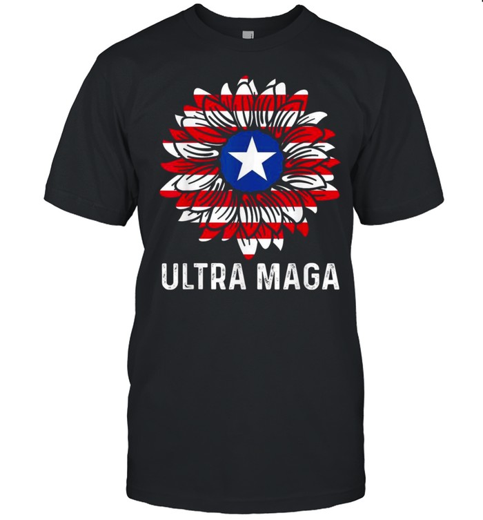 Ultra MAGA Proud Ultra-Maga Proud Republican USA Flag T-Shirt